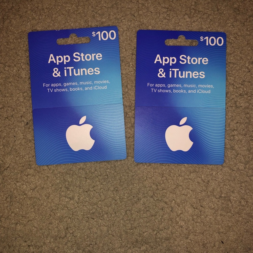 2 iTunes $100 cards